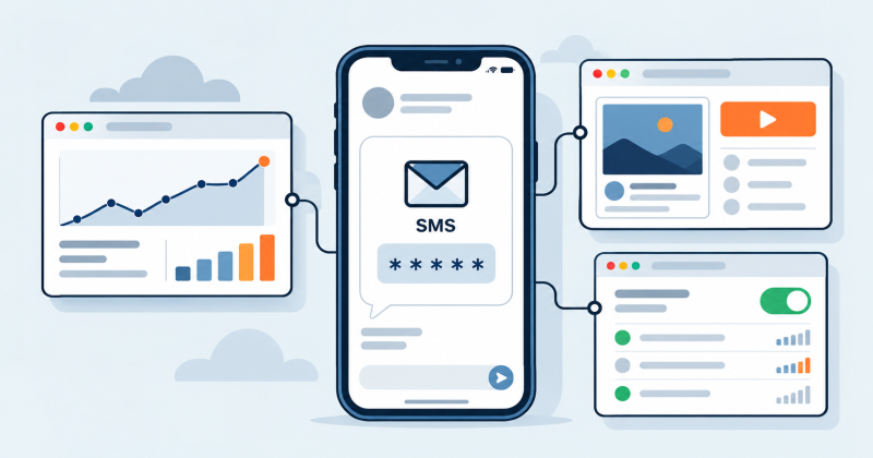 Phone number verification for Facebook, Google Ads and TikTok ad accounts.